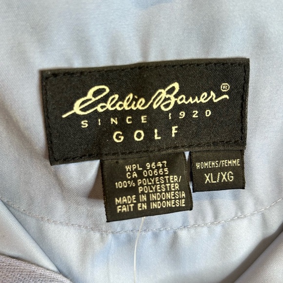 Eddie Bauer Golf Blue Quarter-Zip Pullover Windshirt Women's Size XL NWT - Picture 8 of 13